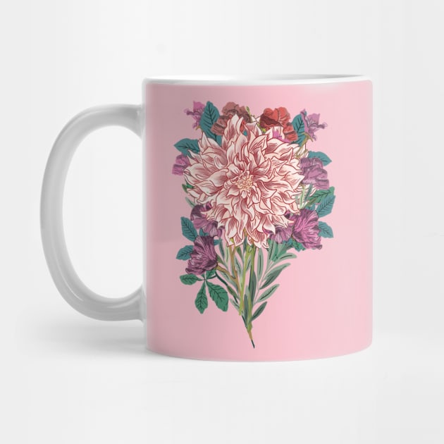 Botanical Pink Flower by letnothingstopyou